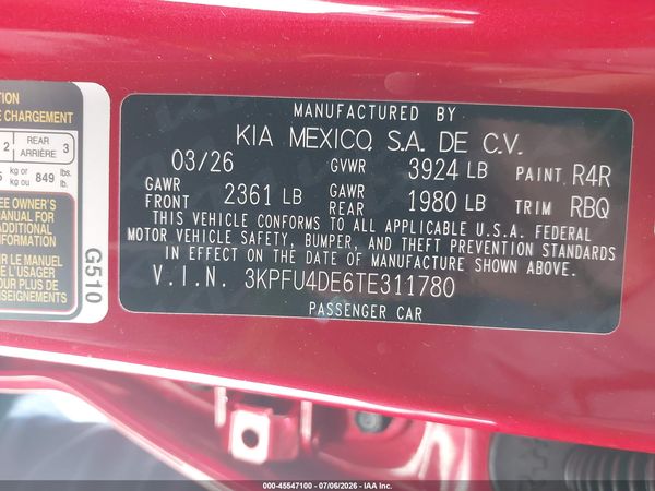 2026 KIA K4 EX
