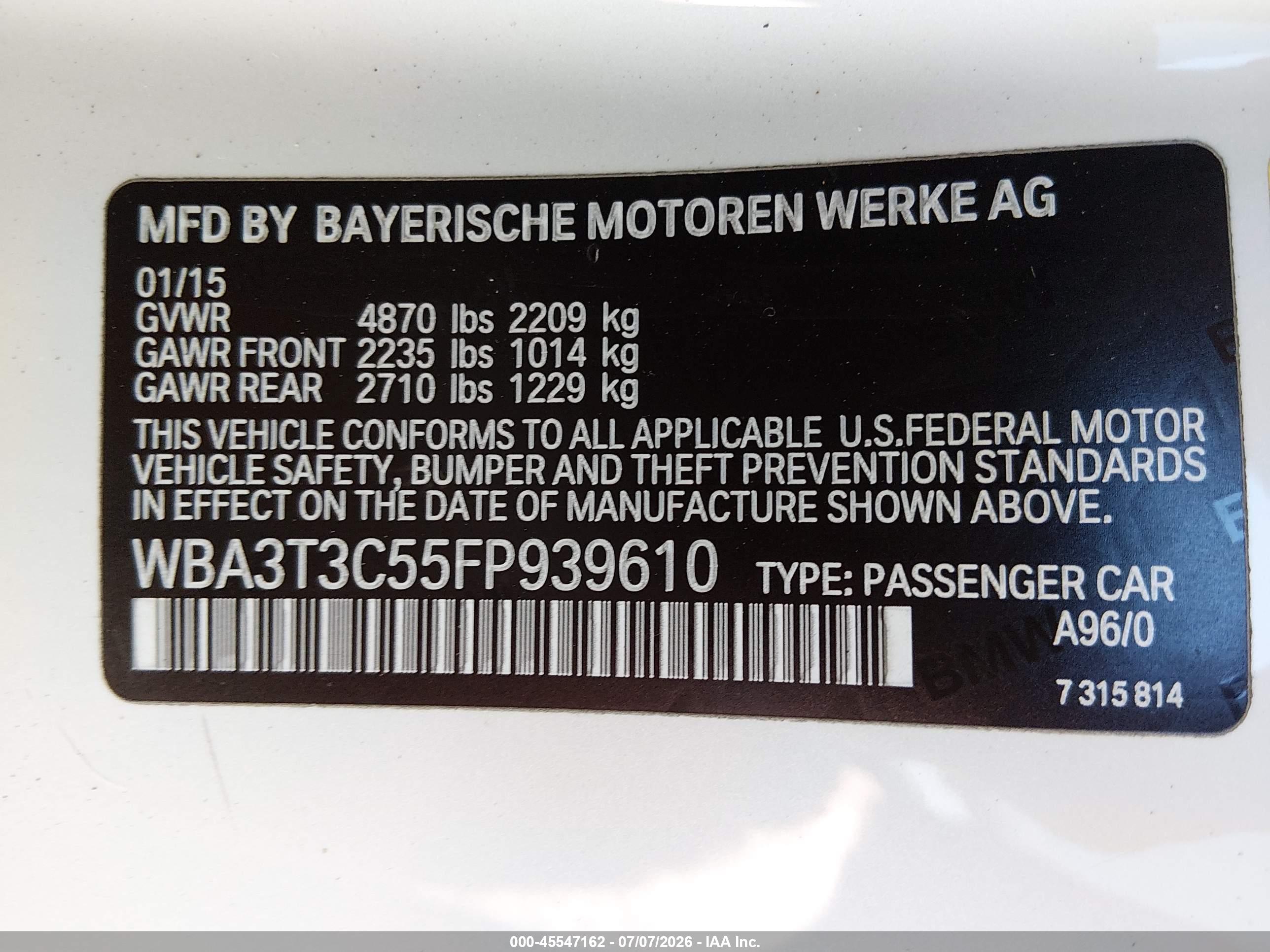 2015 BMW 435I