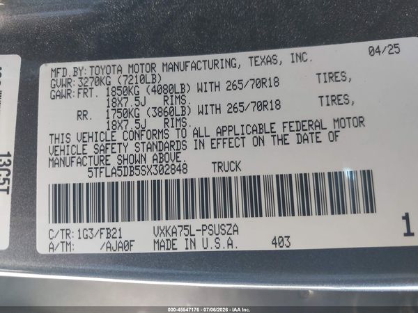 2025 TOYOTA TUNDRA SR5