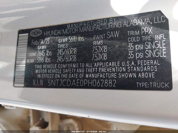 2023 HYUNDAI SANTA CRUZ SEL
