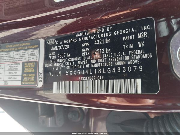 2020 KIA OPTIMA EX PREMIUM