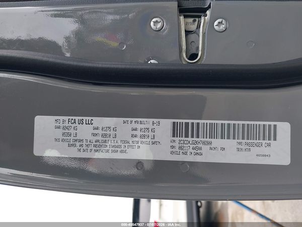 2019 DODGE CHARGER SXT AWD