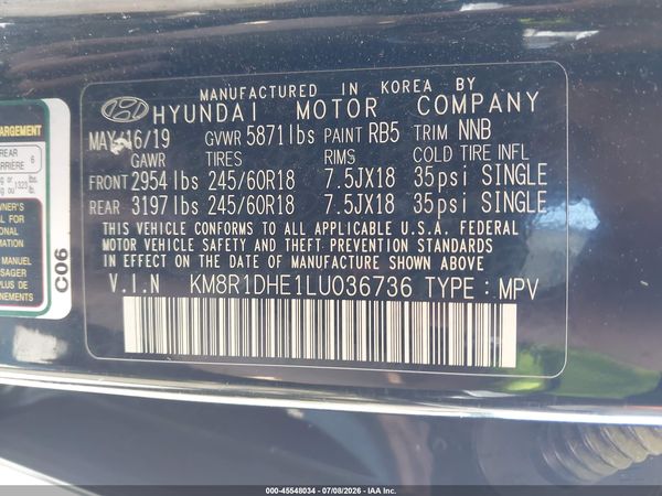 2020 HYUNDAI PALISADE SE