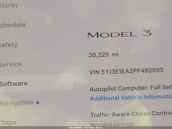 2023 TESLA MODEL 3 REAR-WHEEL DRIVE
