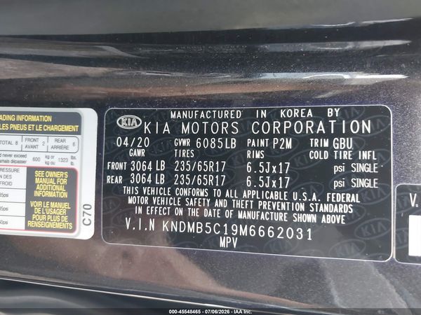 2021 KIA SEDONA LX