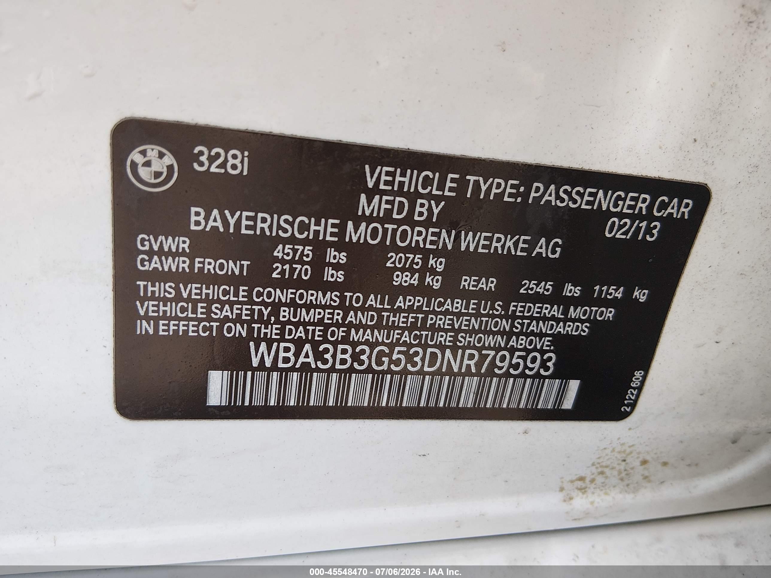 2013 BMW 328I xDrive SA