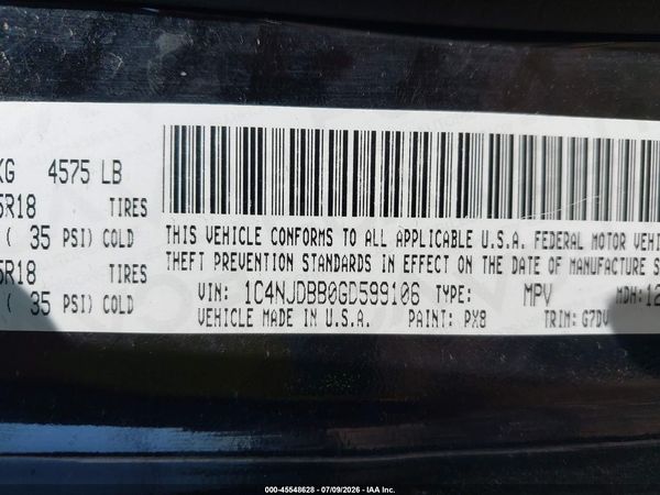 2016 JEEP COMPASS SPORT SE