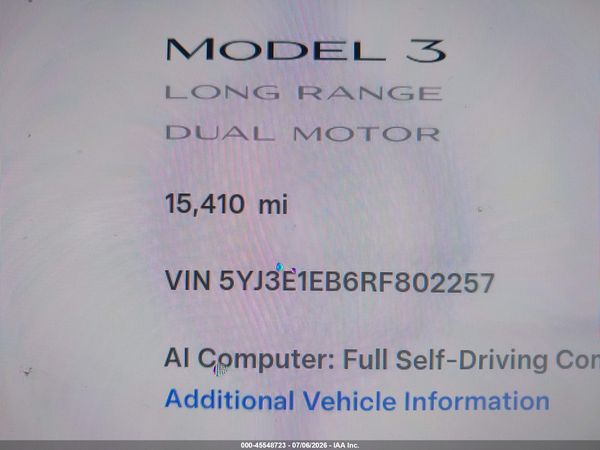 2024 TESLA MODEL 3