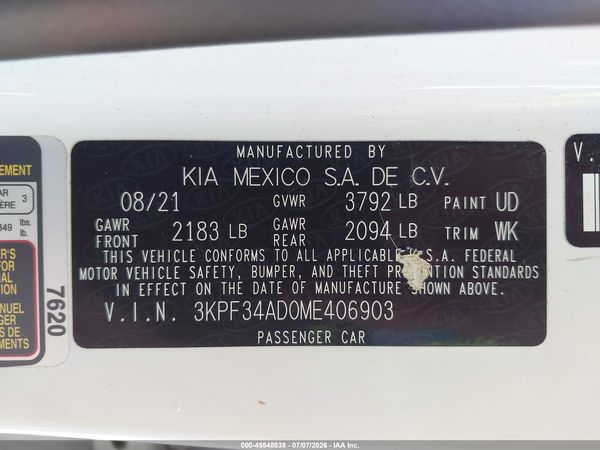 2021 KIA FORTE GT-LINE