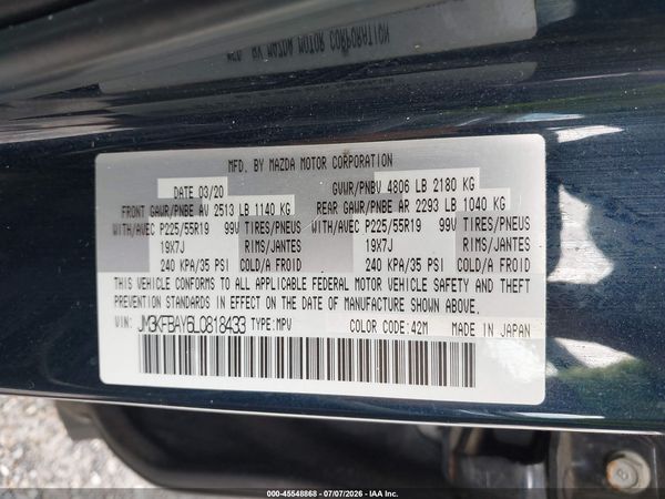 2020 MAZDA CX-5 GRAND TOURING RESERVE