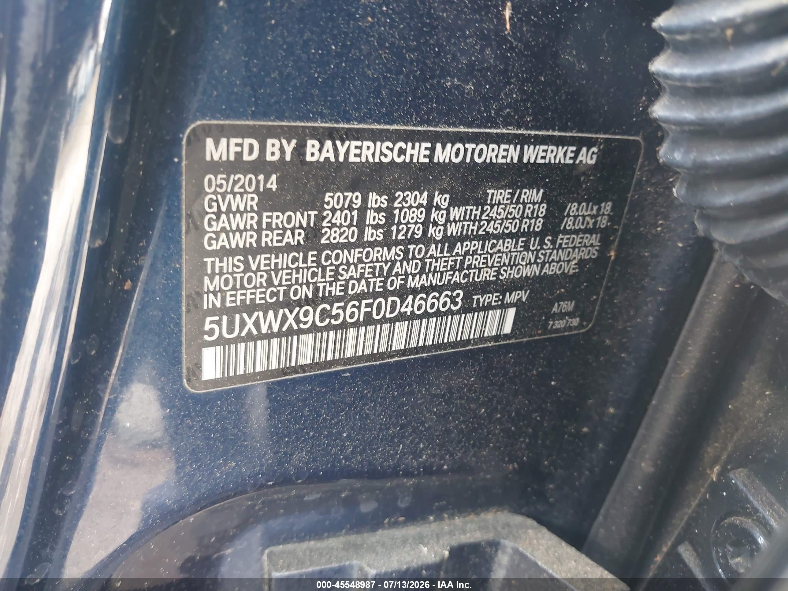 2015 BMW X3 xDrive28i