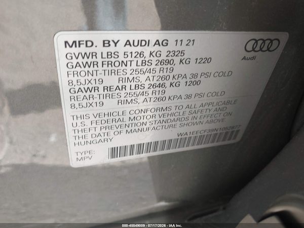 2022 AUDI Q3