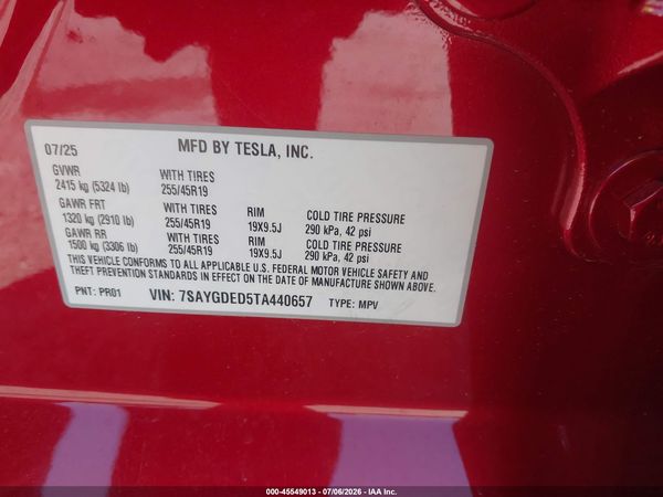 2026 TESLA MODEL Y