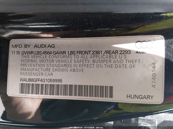 2016 AUDI A3 2.0T PREMIUM