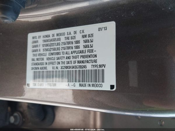 2013 HONDA CR-V LX