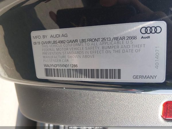 2019 AUDI A5 45 PREMIUM