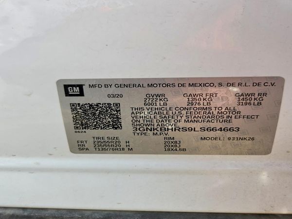 2020 CHEVROLET BLAZER