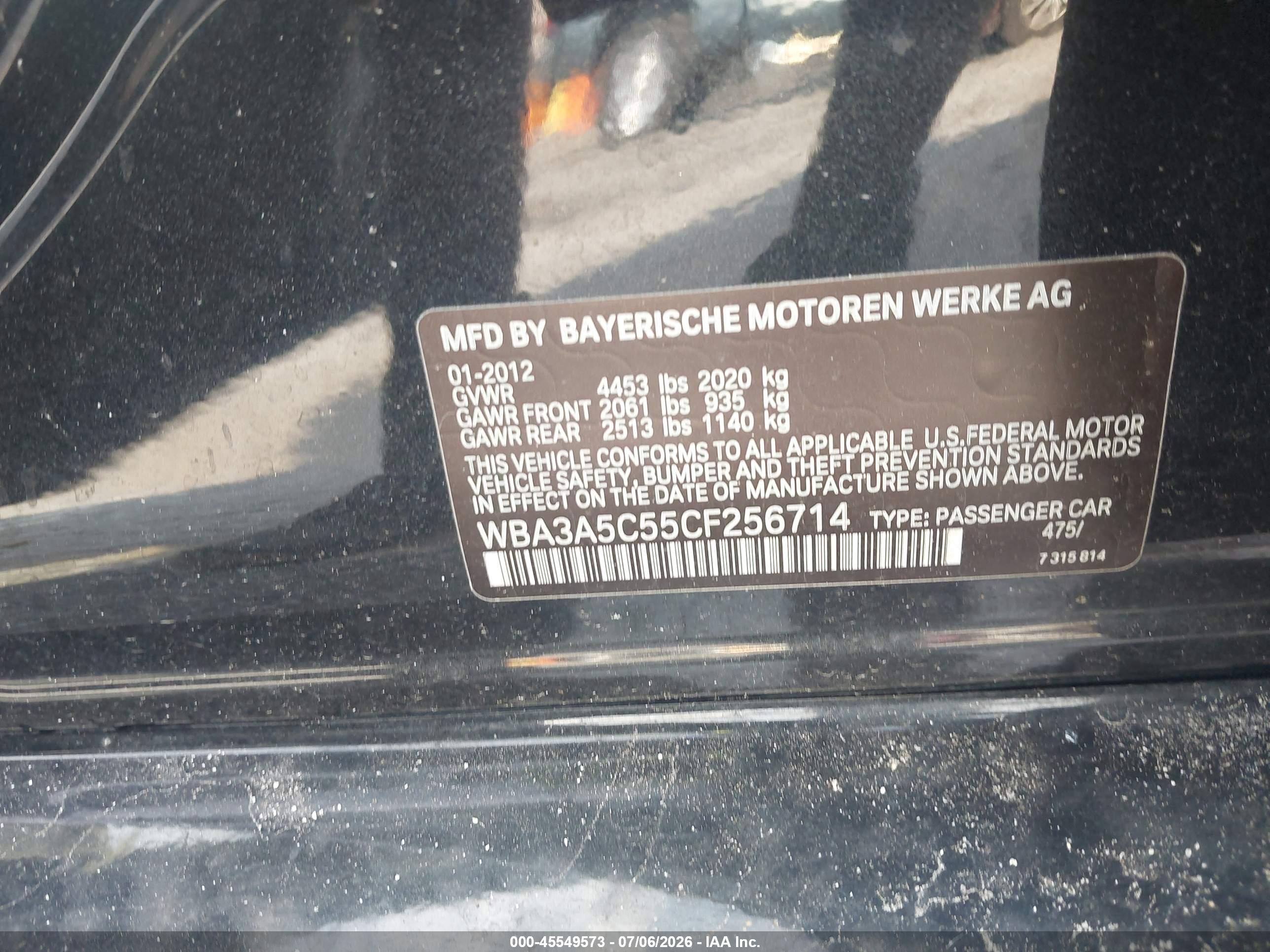 2012 BMW 328I