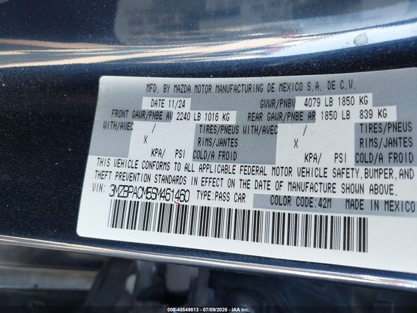 2025 MAZDA MAZDA3 2.5 S PREFERRED