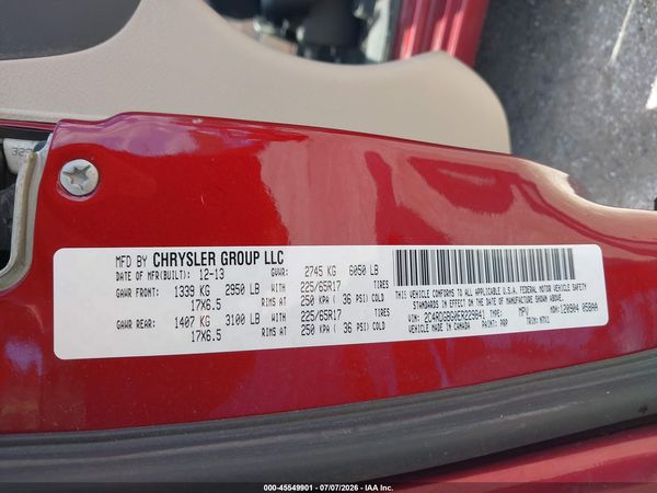 2014 DODGE GRAND CARAVAN SE 30TH ANNIVERSARY