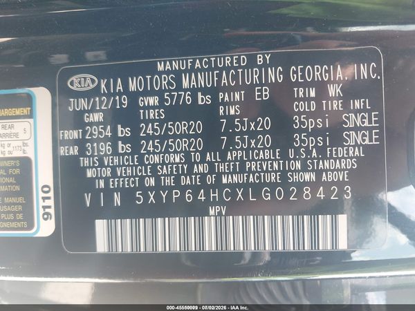 2020 KIA TELLURIDE S