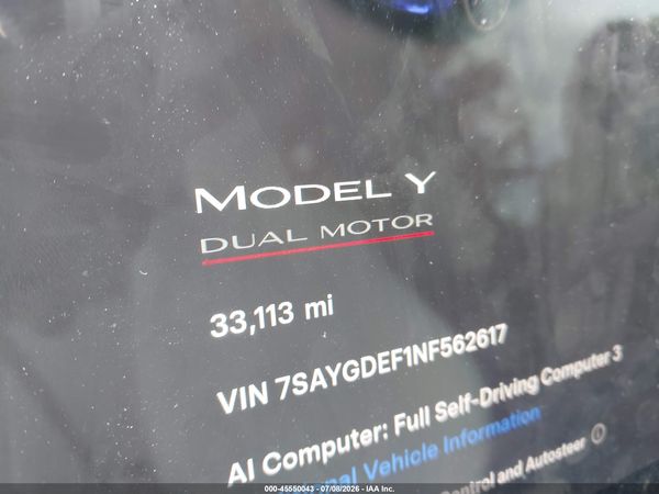 2022 TESLA MODEL Y