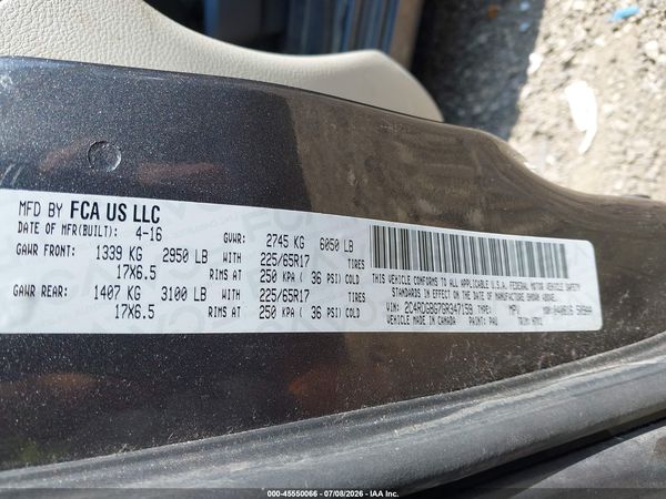 2016 DODGE GRAND CARAVAN SE