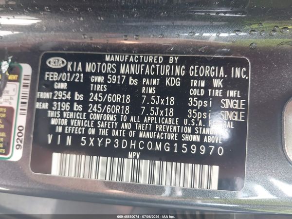 2021 KIA TELLURIDE EX