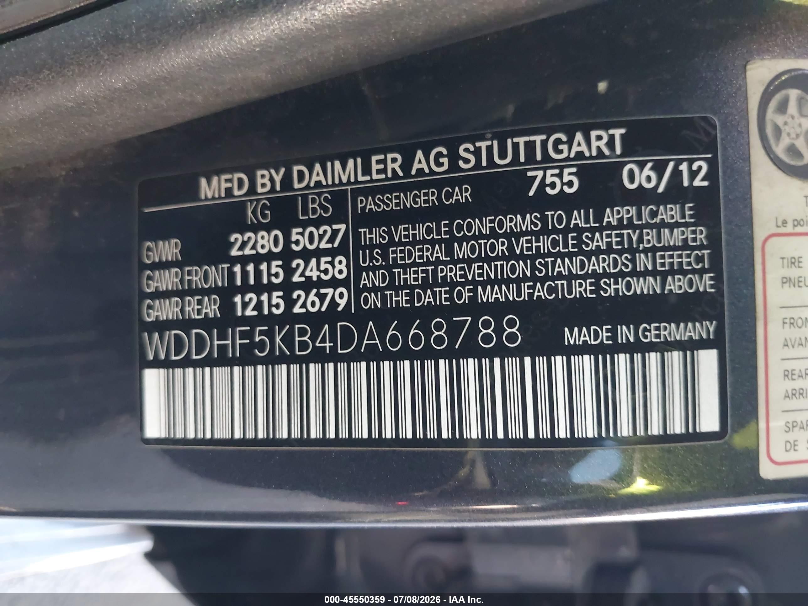 2013 MERCEDES-BENZ E 350 E350