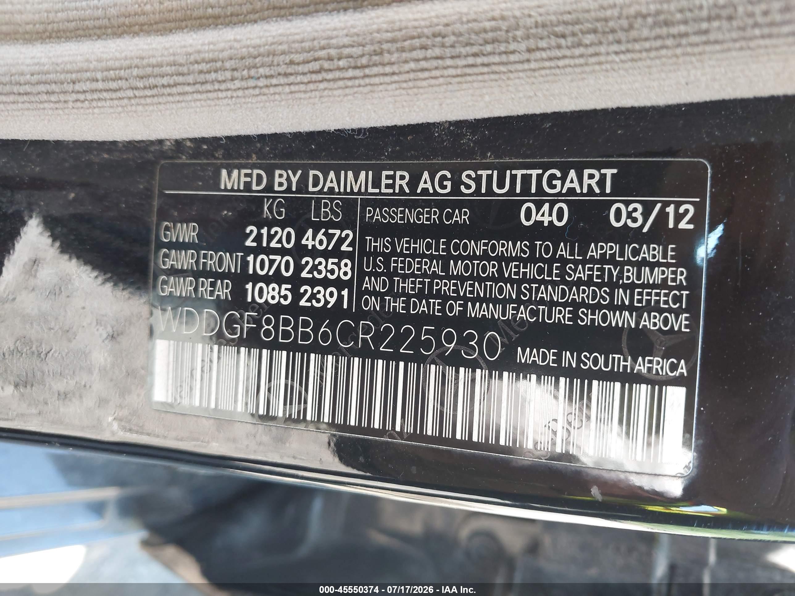 2012 MERCEDES-BENZ C 300 SPORT 4MATIC