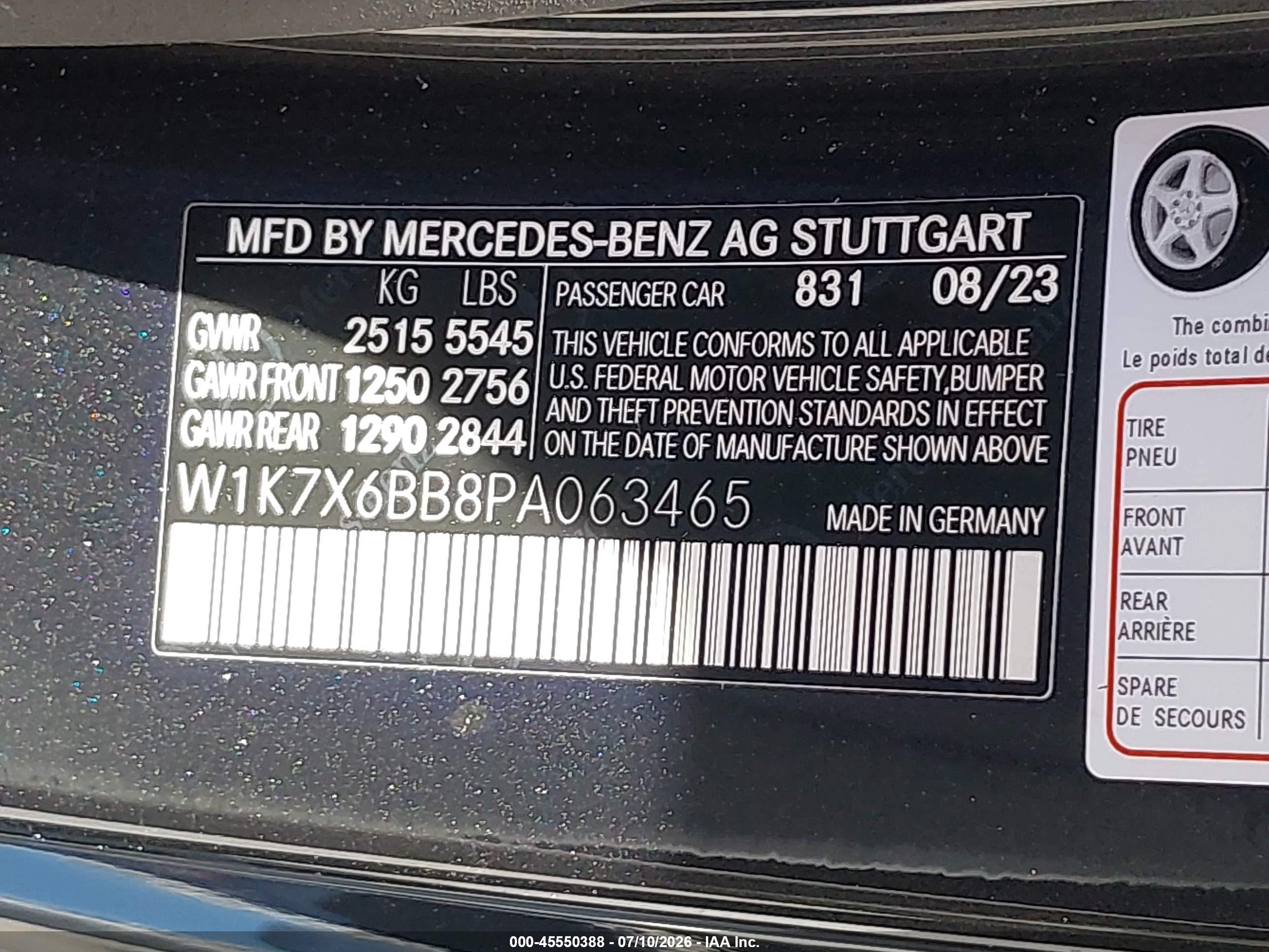 2023 MERCEDES-BENZ AMG GT 53 4-DOOR COUPE AMG GT53
