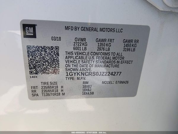 2018 CADILLAC XT5 LUXURY