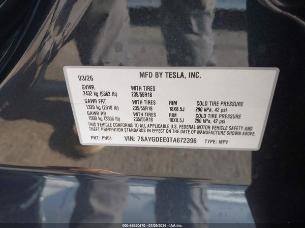 2026 TESLA MODEL Y