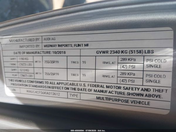 2019 AUDI S5 3.0T PREMIUM