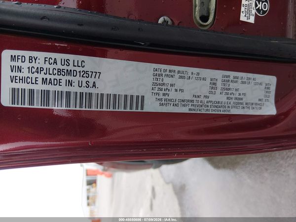 2021 JEEP CHEROKEE LATITUDE FWD