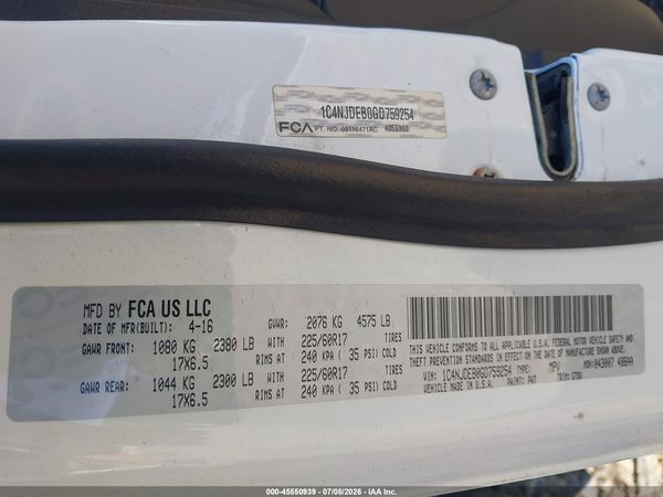 2016 JEEP COMPASS LATITUDE