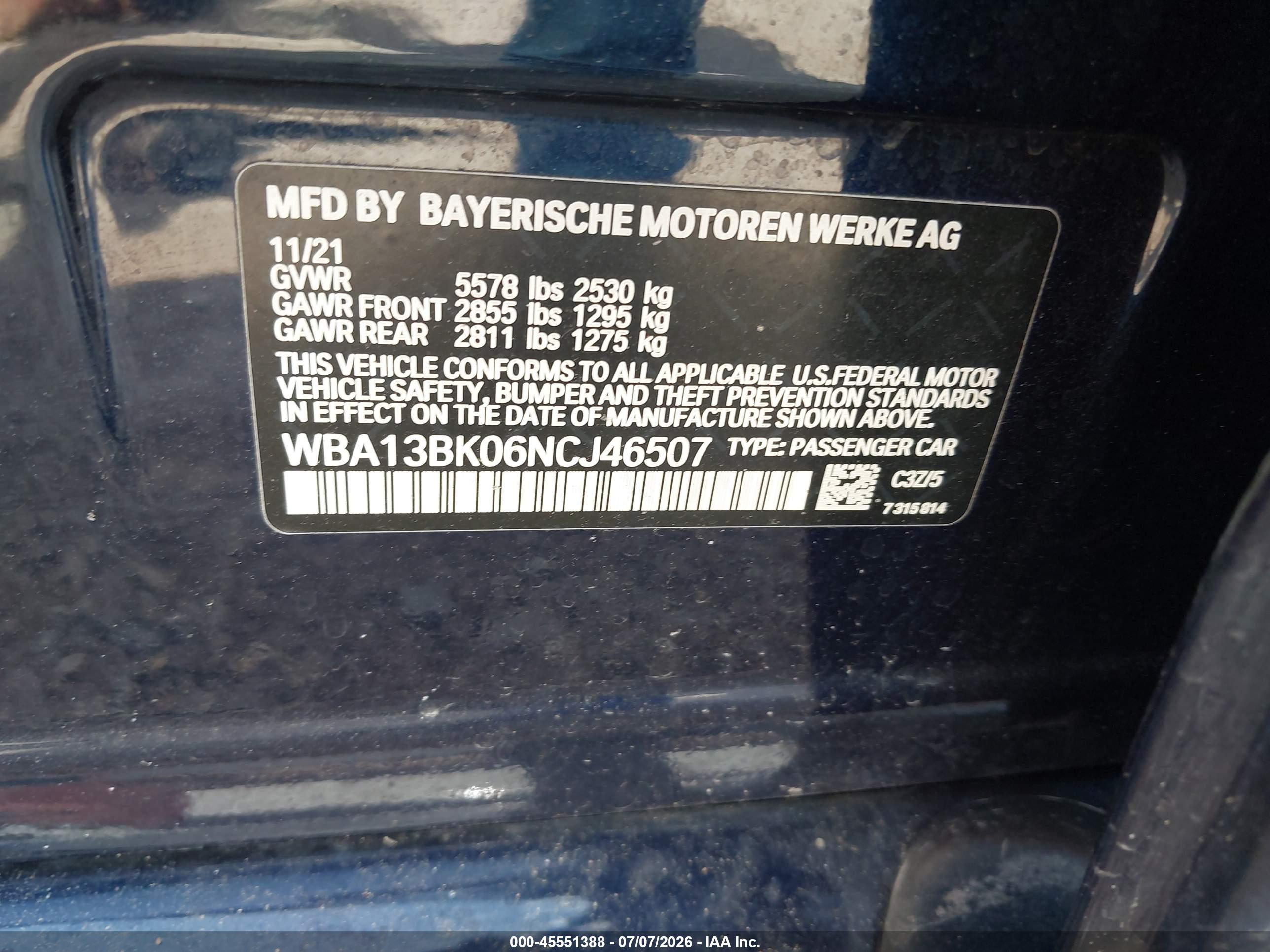 2022 BMW M550 I XDRIVE