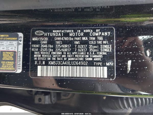2020 HYUNDAI TUCSON VALUE