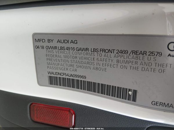 2018 AUDI A5 2.0T PREMIUM