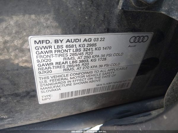 2022 AUDI Q7