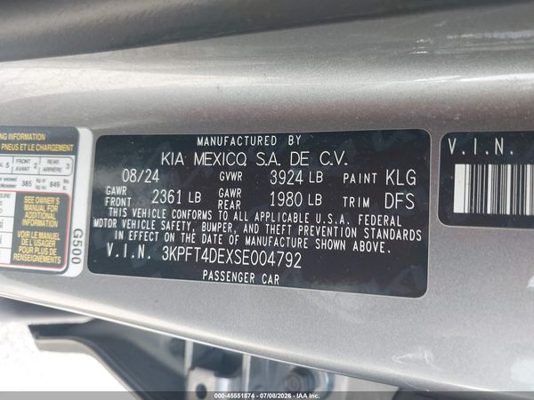 2025 KIA K4 LXS