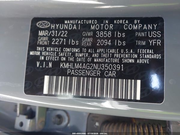 2022 HYUNDAI ELANTRA SEL