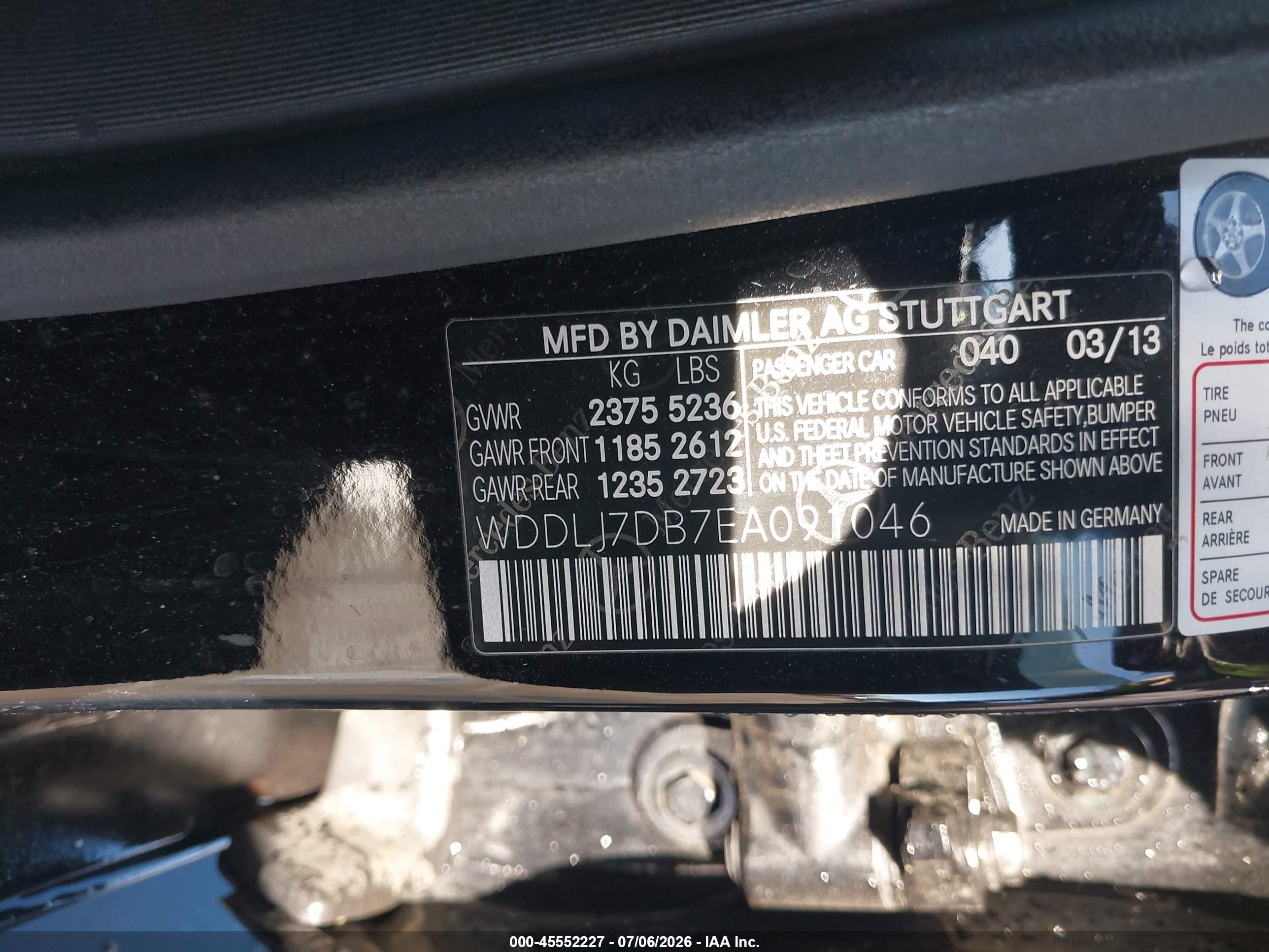 2014 MERCEDES-BENZ CLS 550 CLS550