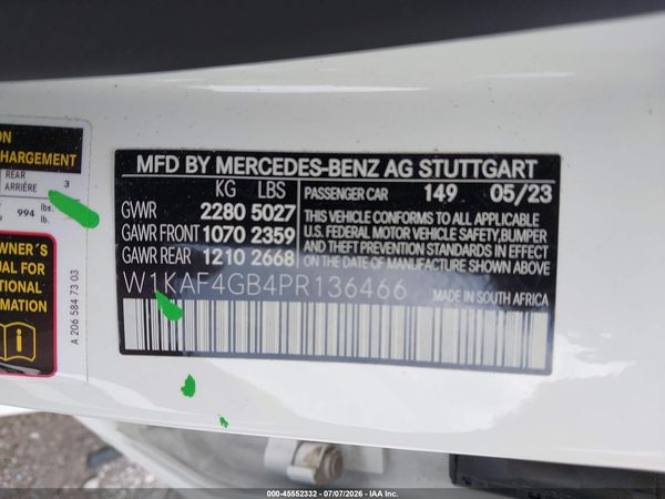 2023 MERCEDES-BENZ C 300 SEDAN