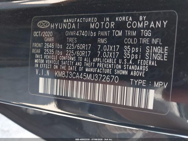 2021 HYUNDAI TUCSON VALUE