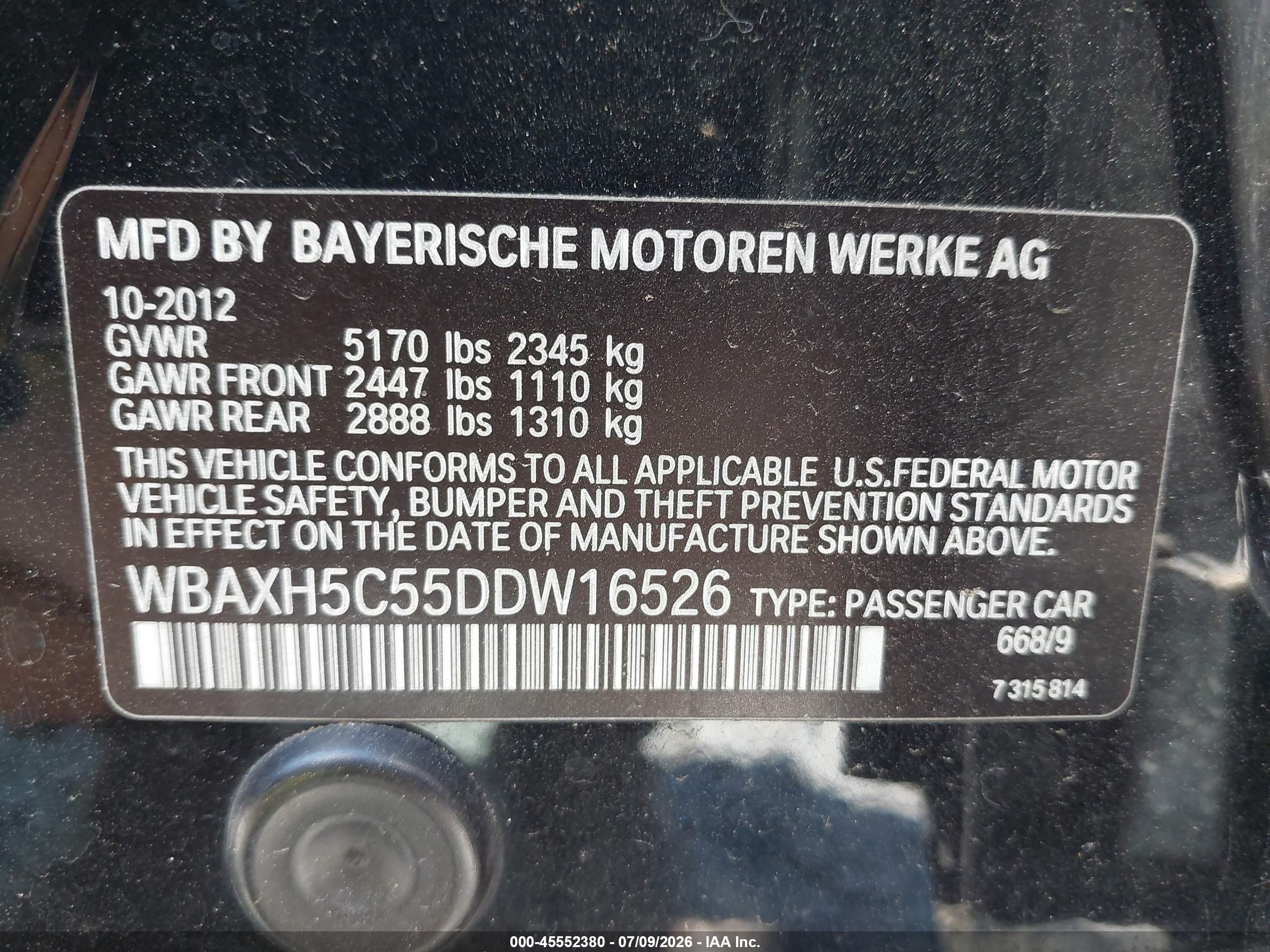 2013 BMW 528I