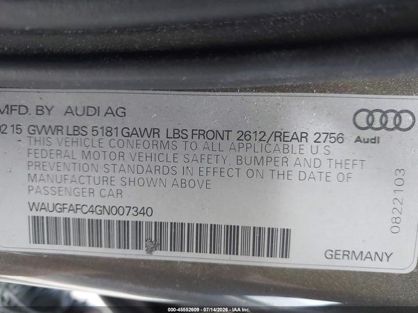 2016 AUDI A6 2.0T PREMIUM PLUS
