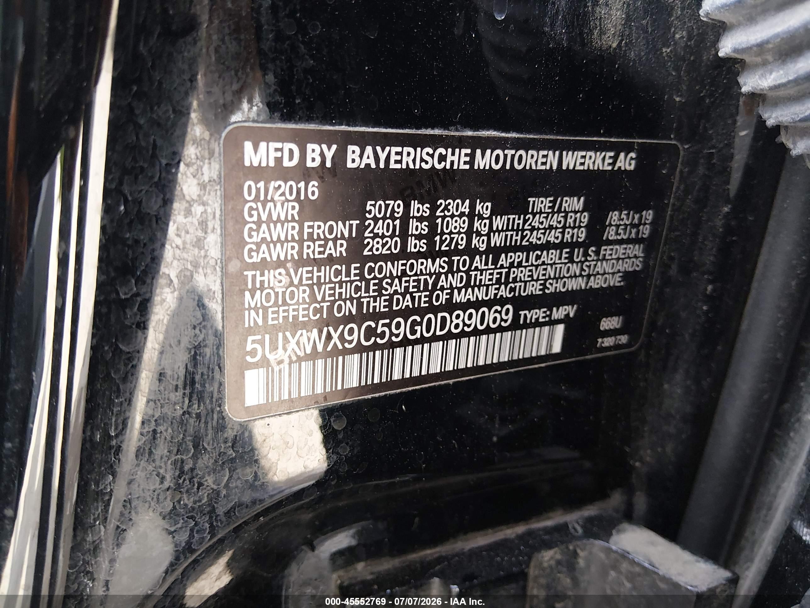 2016 BMW X3 XDRIVE28I