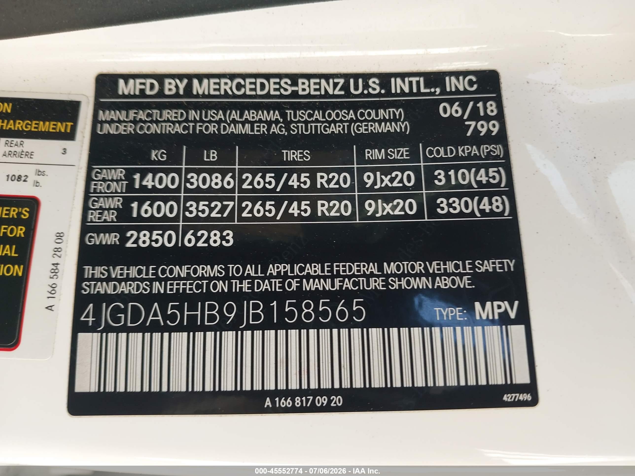 2018 MERCEDES-BENZ GLE 350 4MATIC