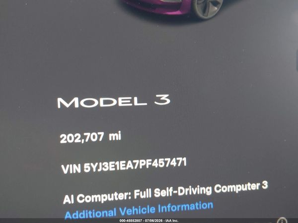 2023 TESLA MODEL 3 REAR-WHEEL DRIVE